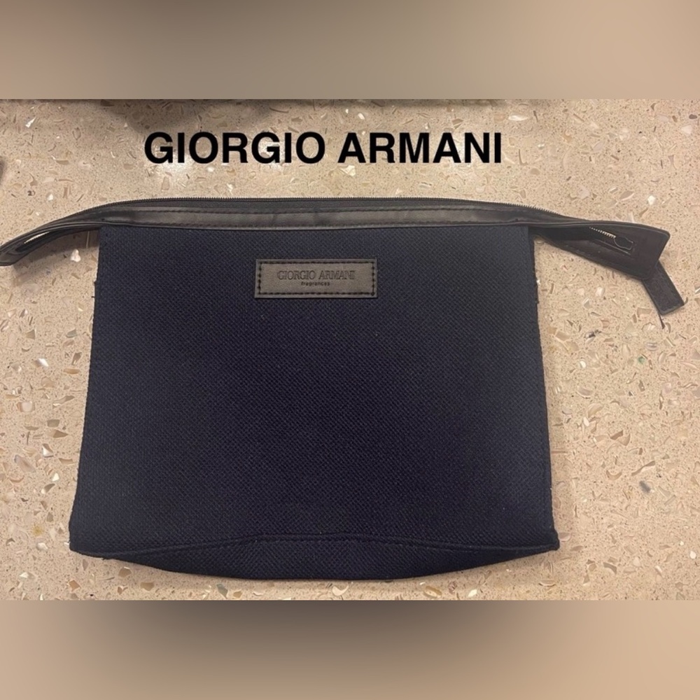 Giorgio Armani Blue Toiletry Bag